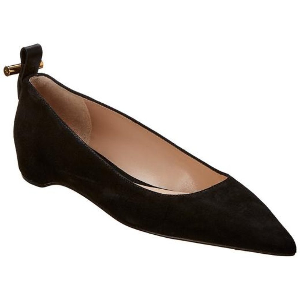 Stuart Weitzman Black Patent Leather Flats Sz 8M